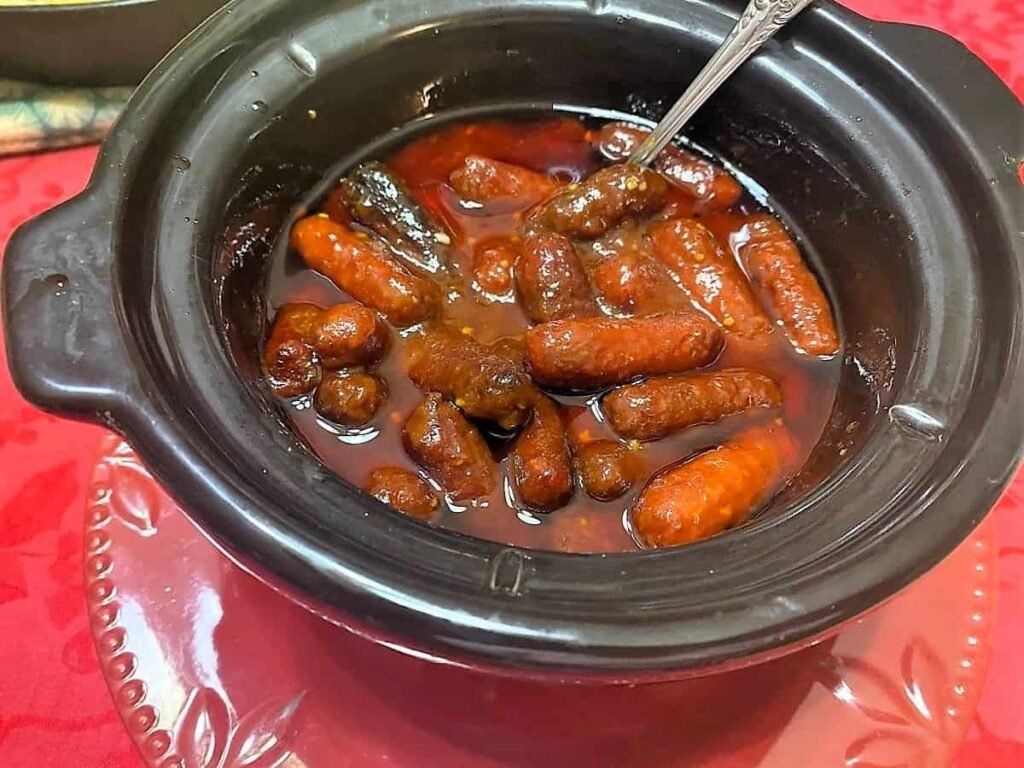 The Slow Cooker Cocktail Smokies Savior